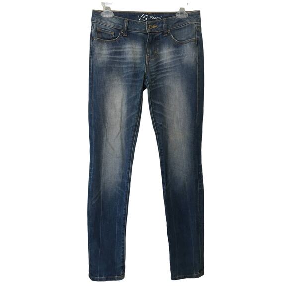 Victoria’s Secret VS Pencil Size 2 Straight Leg Distressed Jeans - Picture 1 of 3